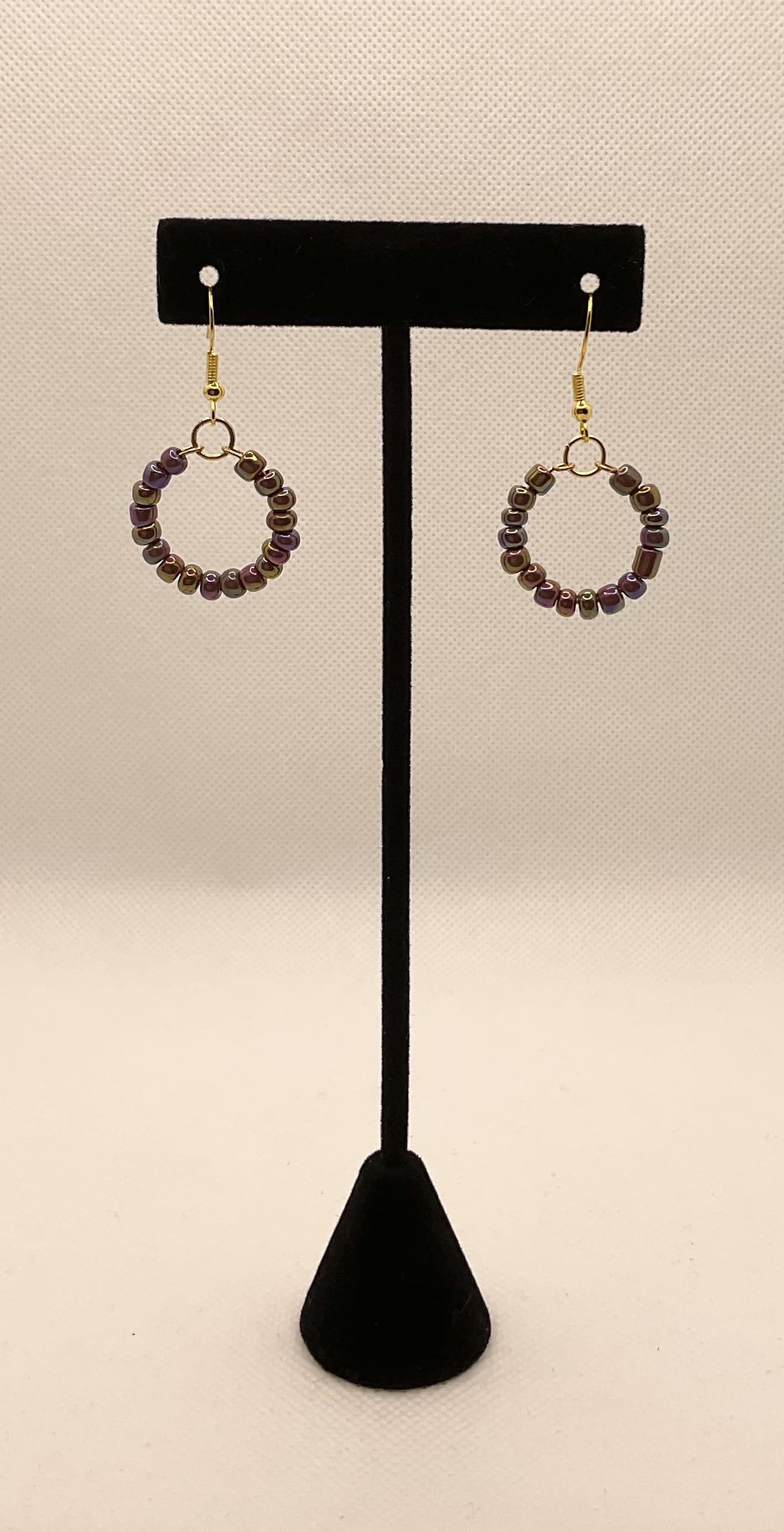 Zuri Love Earrings Iridescent Mauve Hoops Color Size