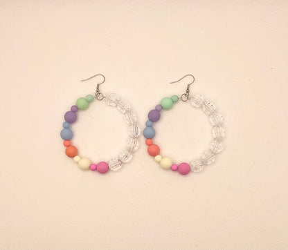 Zuri Love Earrings Pastel Hoop Earrings