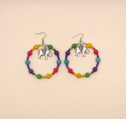 Zuri Love Earrings Rainbow Hoops Color Size