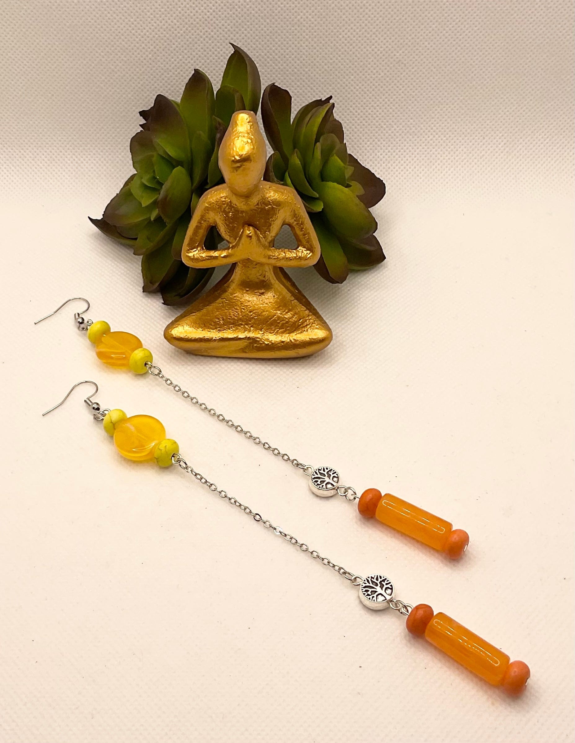 Zuri Love Earrings Yellow and Orange Fall Earrings