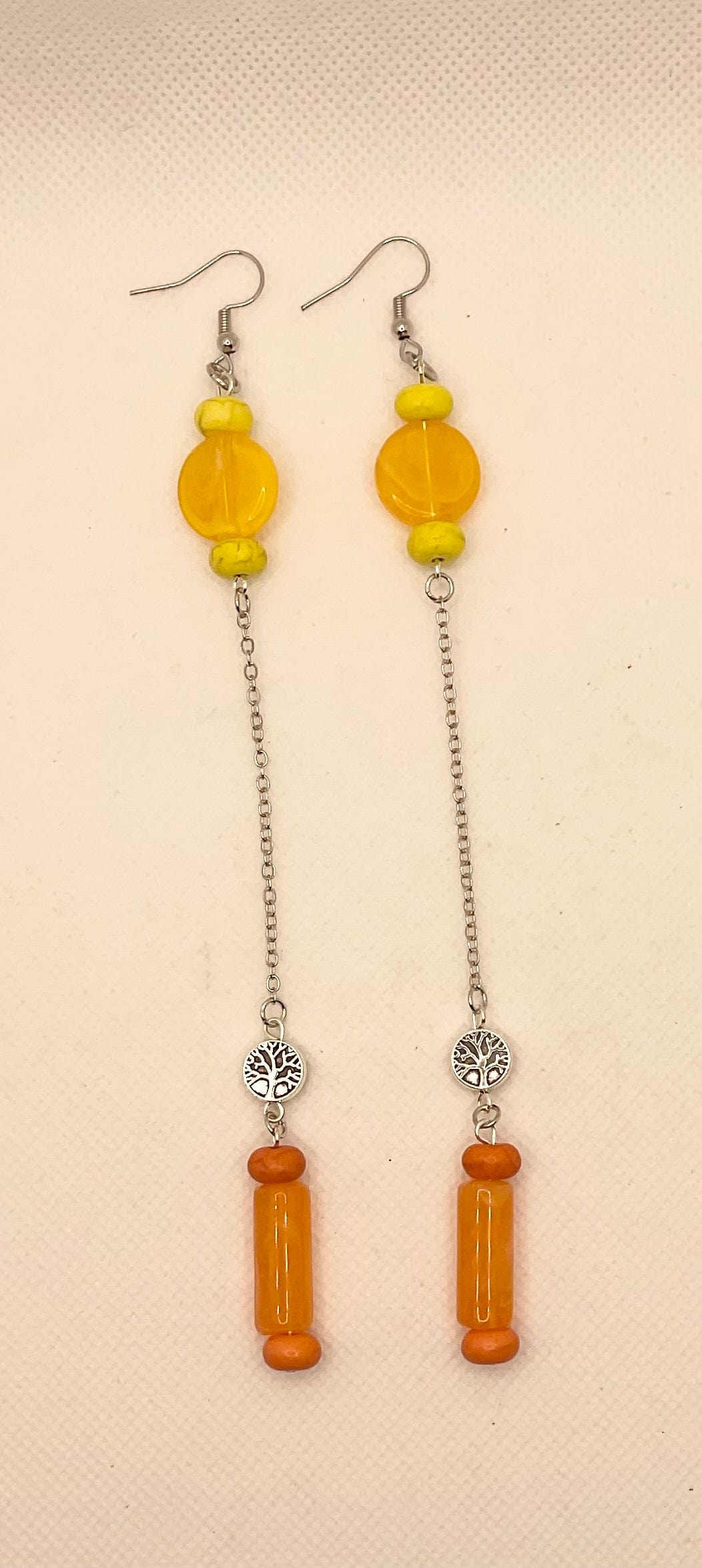 Zuri Love Earrings Yellow and Orange Fall Earrings