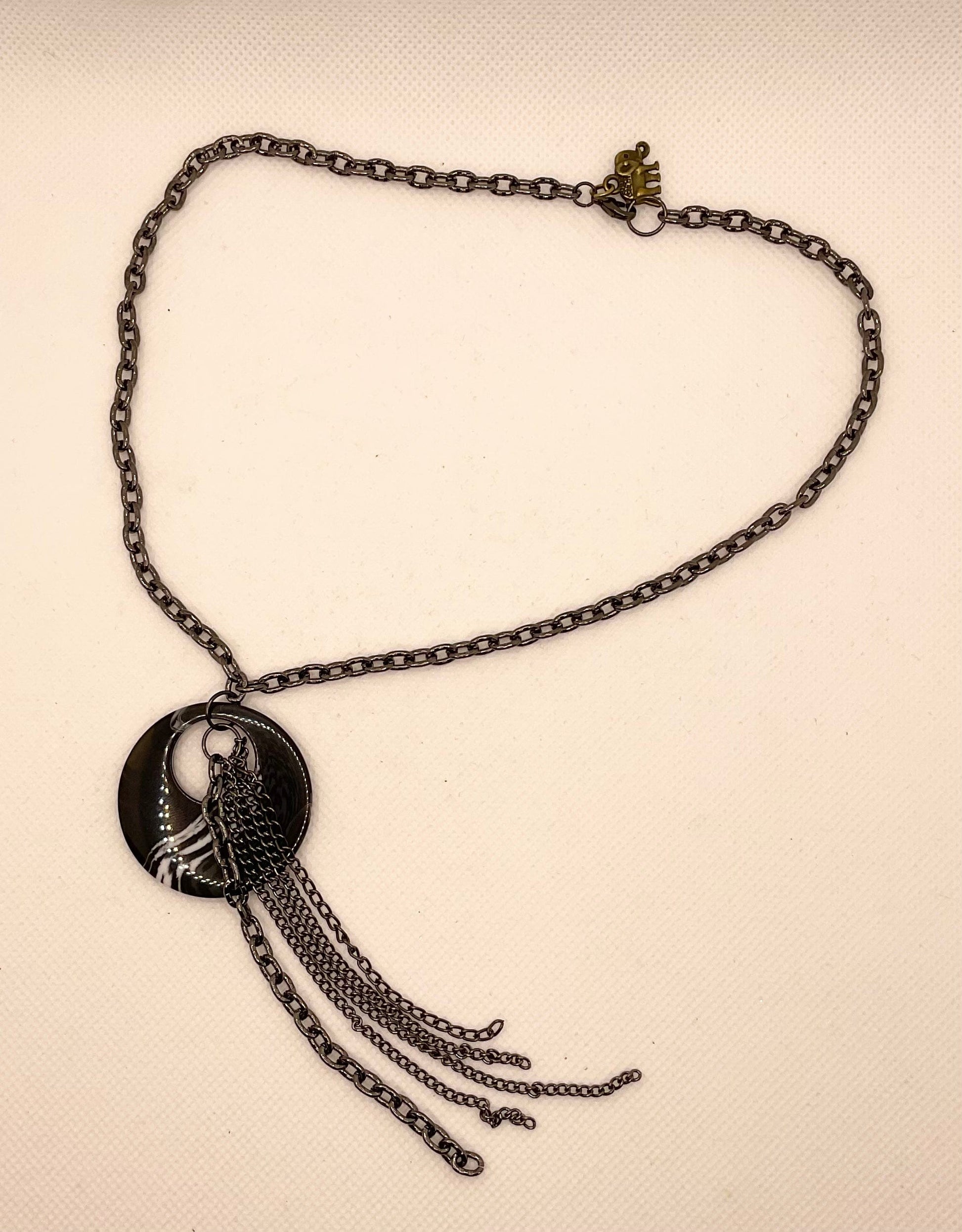 Zuri Love Necklace Black and White Necklace