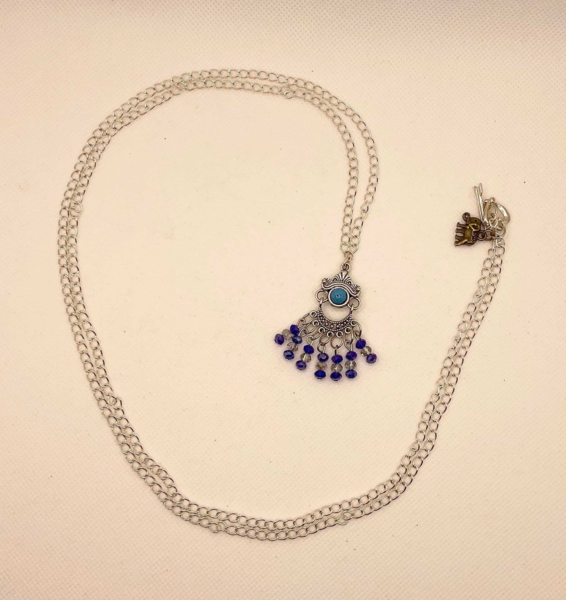 Zuri Love Necklace Blue Drop Necklace